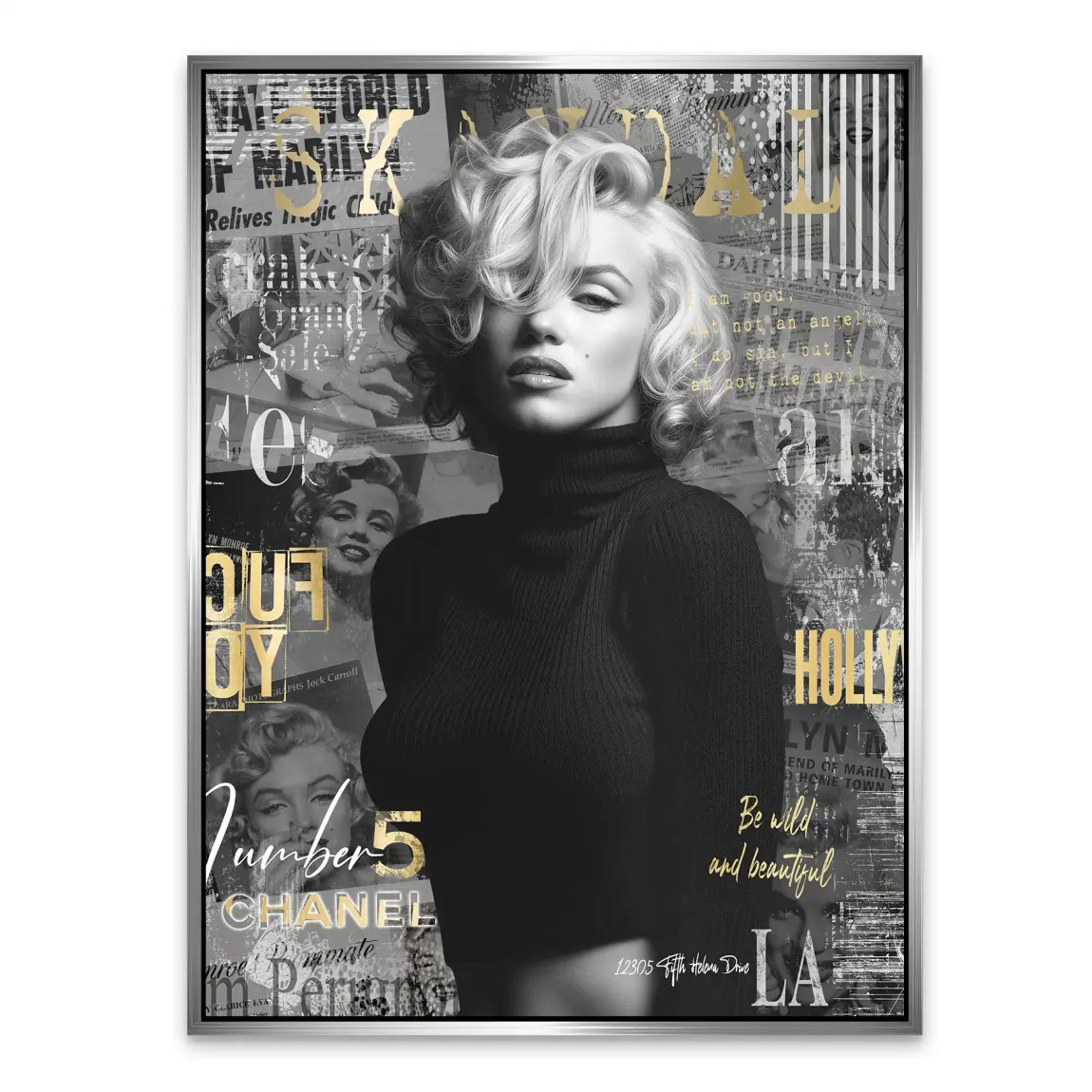 Marilyn Monroe Legend Alu Dibond Wandbild