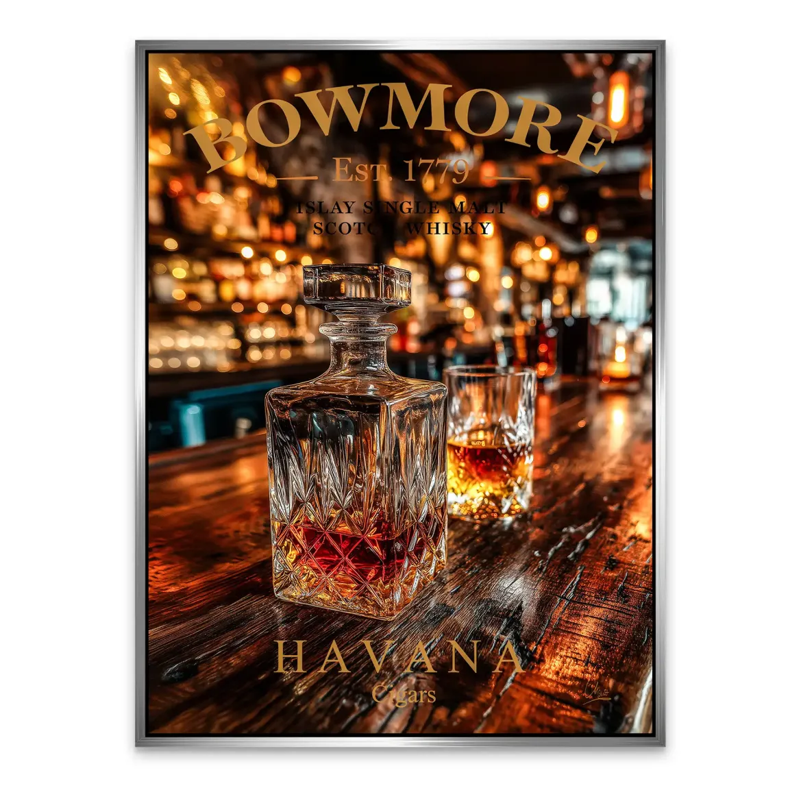 Whisky Lounge Havana Alu Dibond Bild