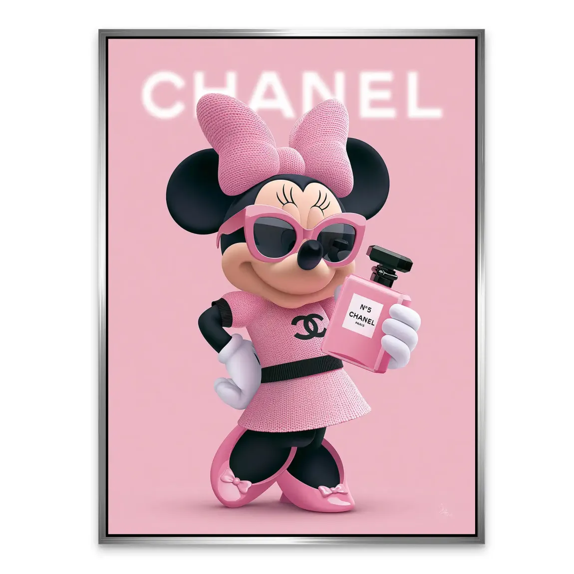 Minnie Rosé Chic Alu Dibond Wandbild