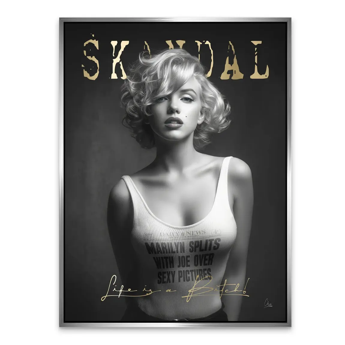 Marilyn Skandal Alu Dibond Bild