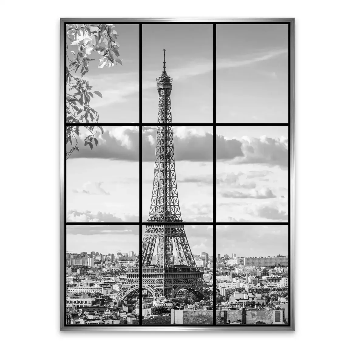 Paris Skyline View Alu Dibond Bild