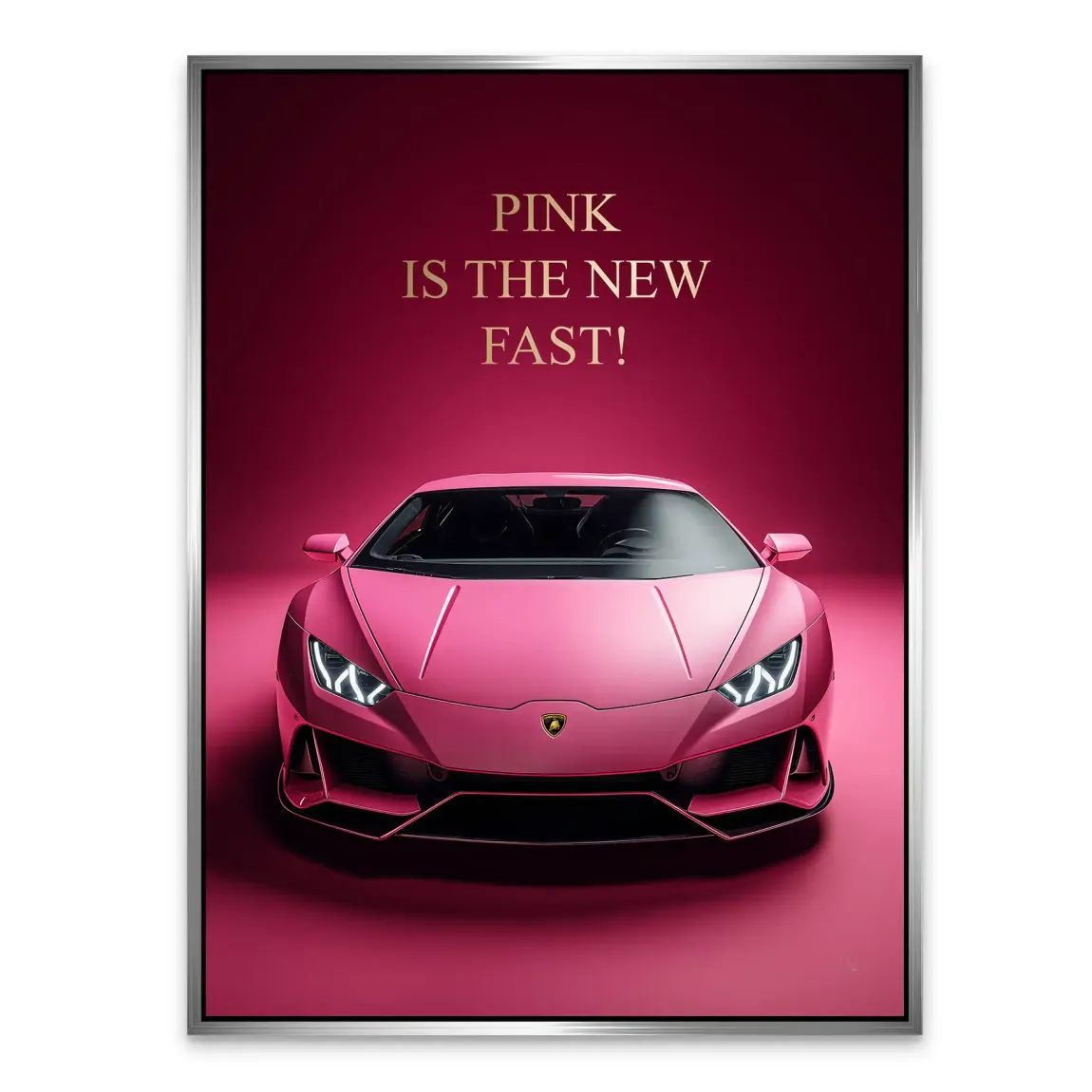 Pink Speed Lambo Alu Dibond Bild
