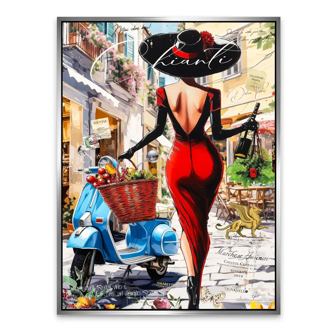 Chianti Gasse Alu Dibond Bild INGALERIE