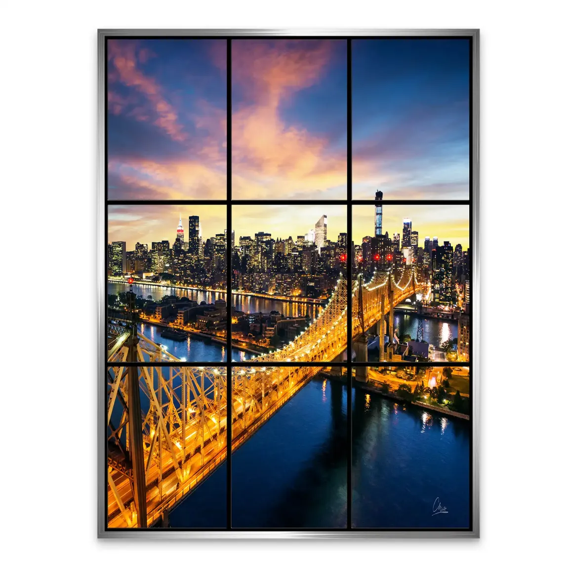 City Lights Manhattan Alu Dibond Bild