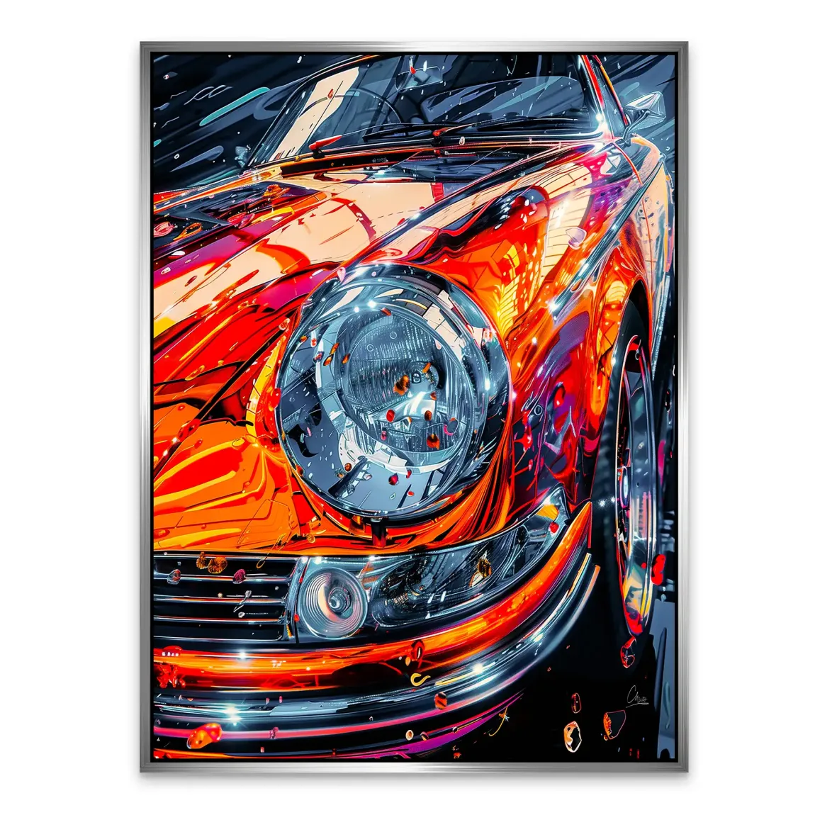 Vivid Motion 911 Porsche Alu Dibond Bild