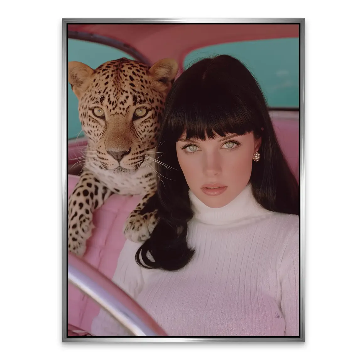 Leopard Diva Alu Dibond Wandbild