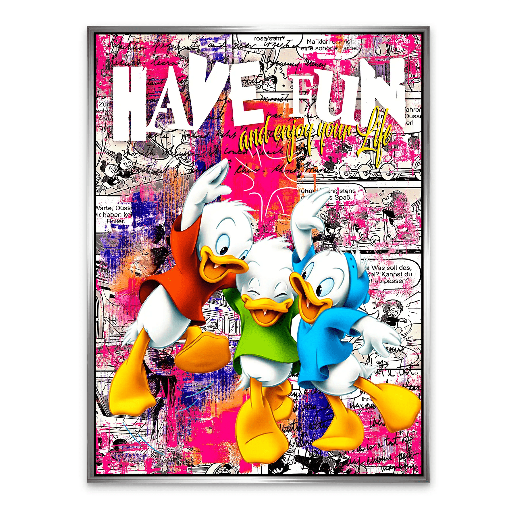 Duck Kids Pop Art AluDibond Bild INGALERIE
