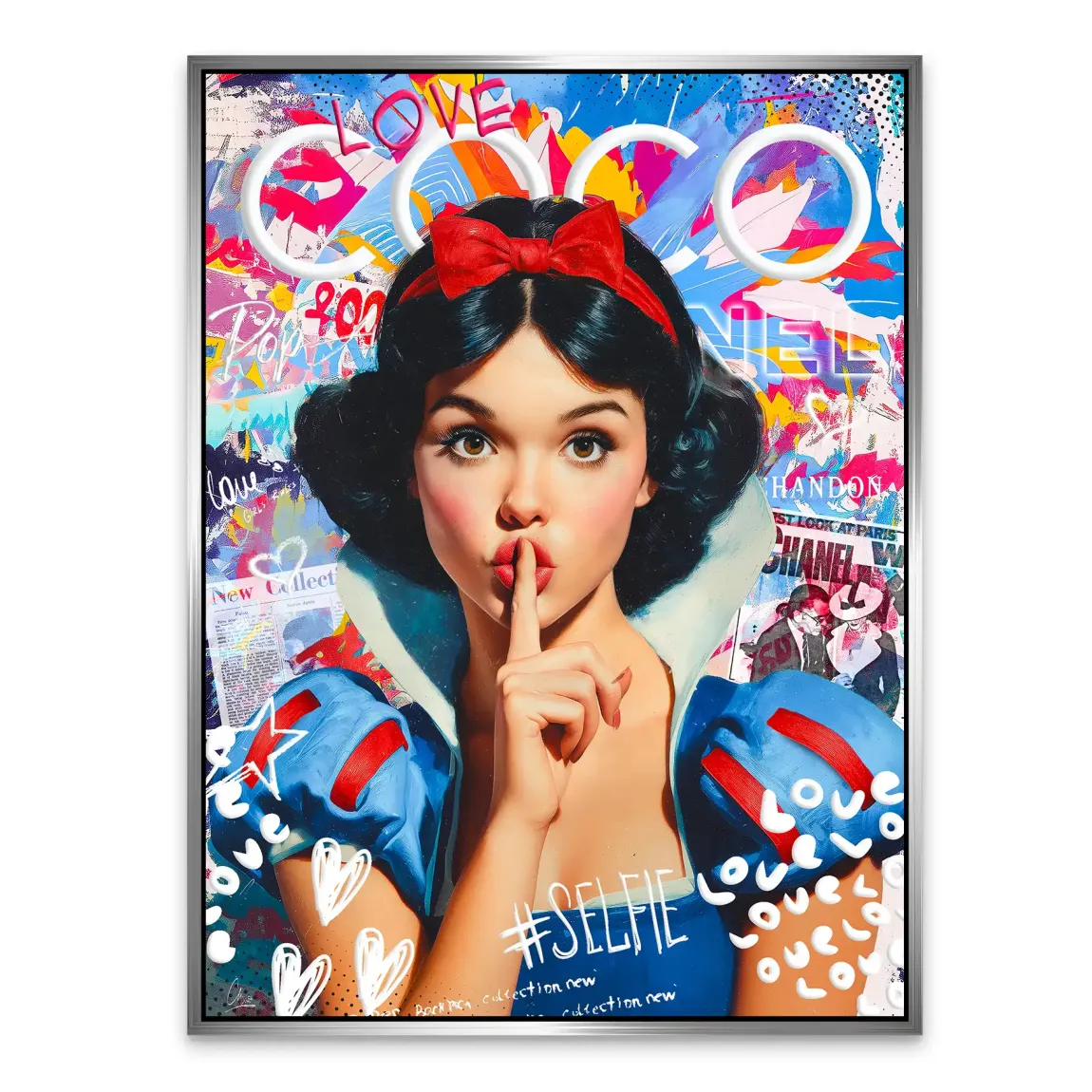 Schneewittchen Secret Pop Art Alu Dibond Bild