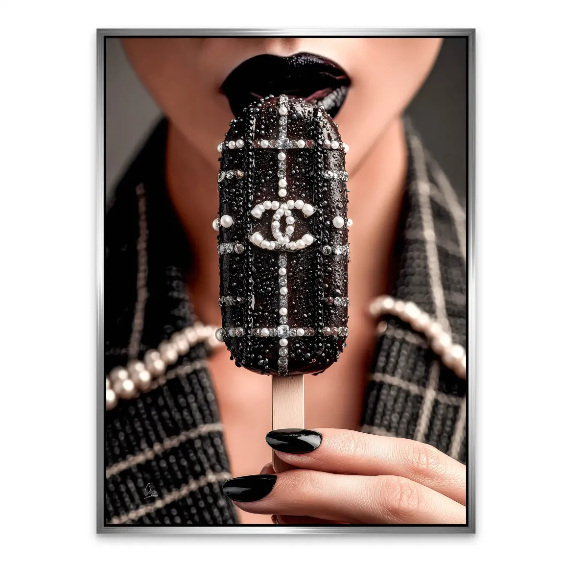 Black Pearl Ice Couture Alu Dibond Bild
