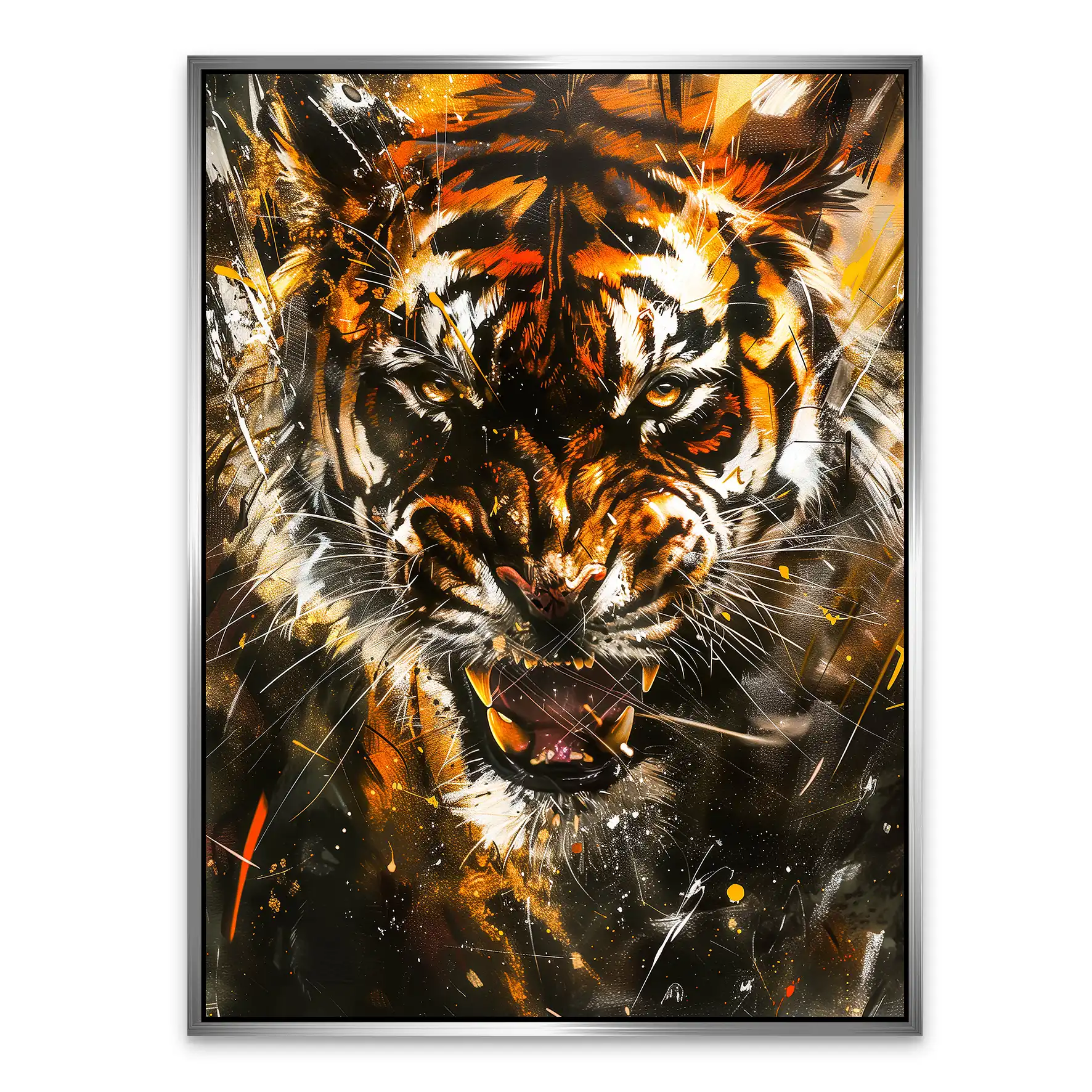 Tiger Abstrakt AluDibond Bild INGALERIE
