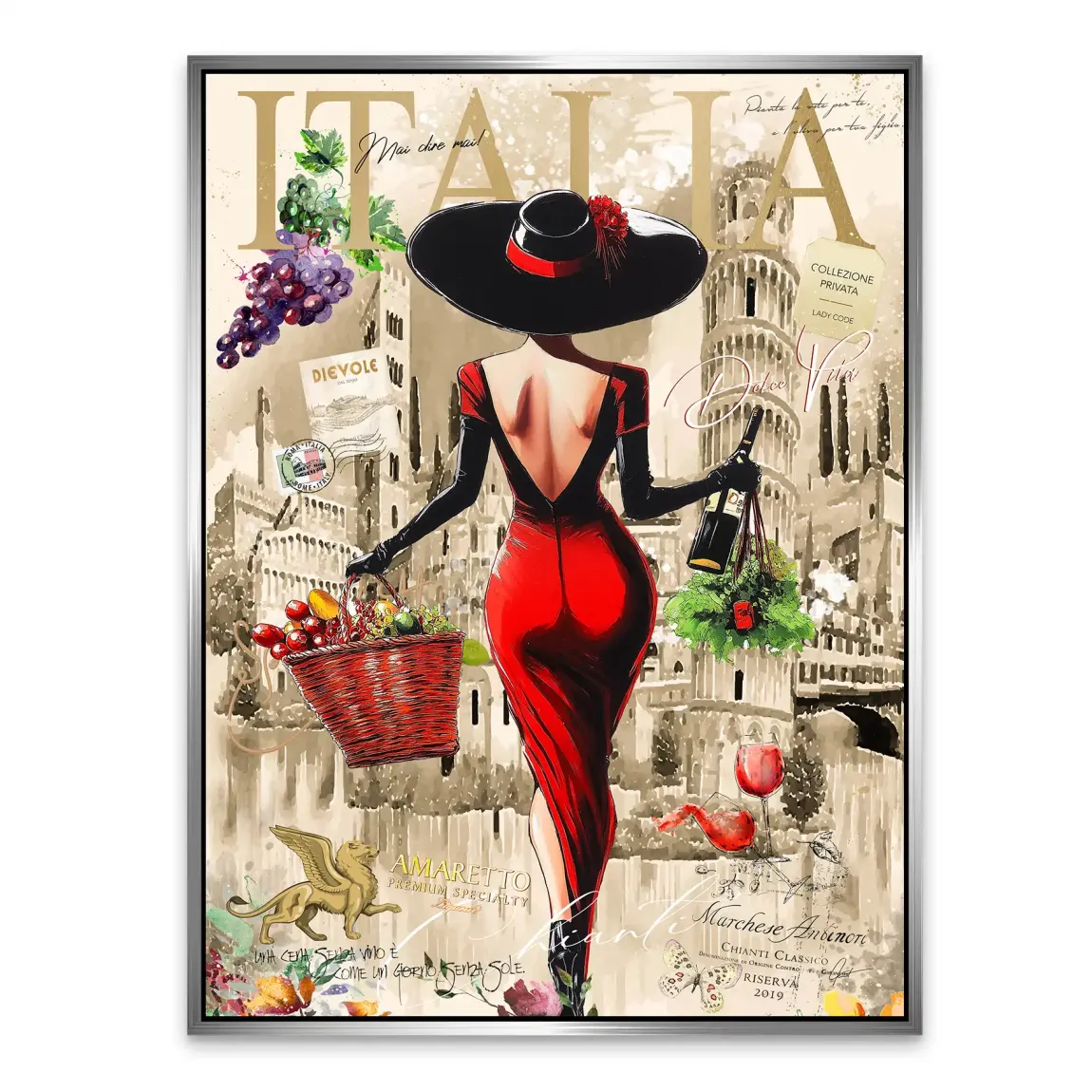 Dolce Vita Rosso Flair Alu Dibond Bild INGALERIE