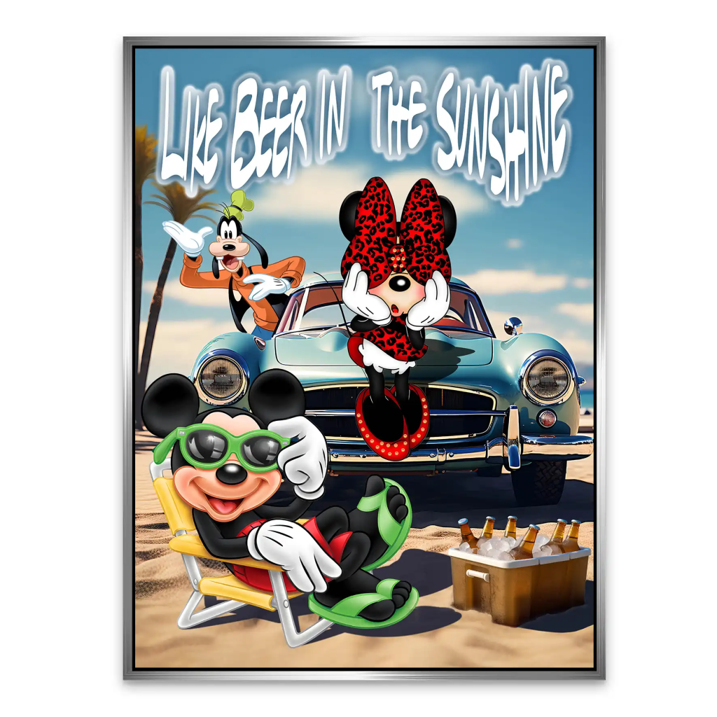 Micky & Minnie Maus like Beer AluDibond Bild INGALERIE