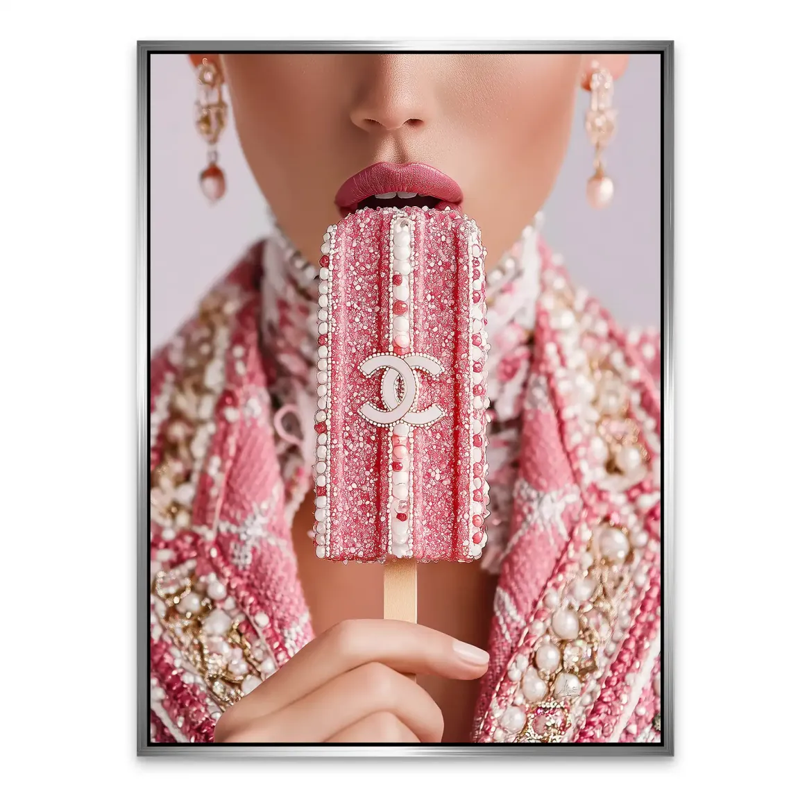 Pink Pearl Ice Couture Chanel Alu Dibond Bild