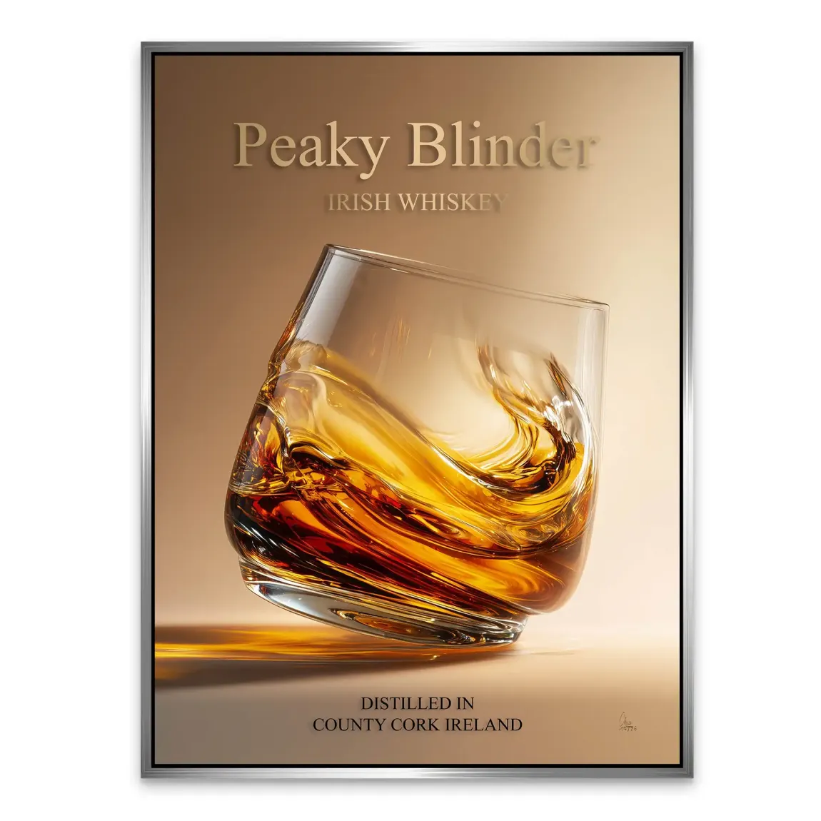 Peaky Whiskey Alu Dibond Wandbild