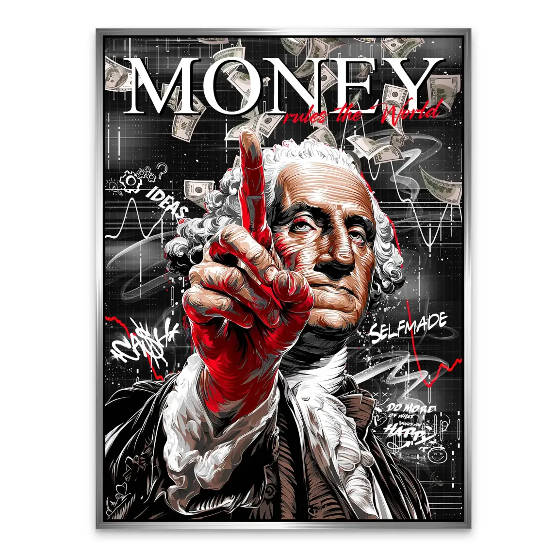 Money Leader Wallstreet Alu Dibond Bild