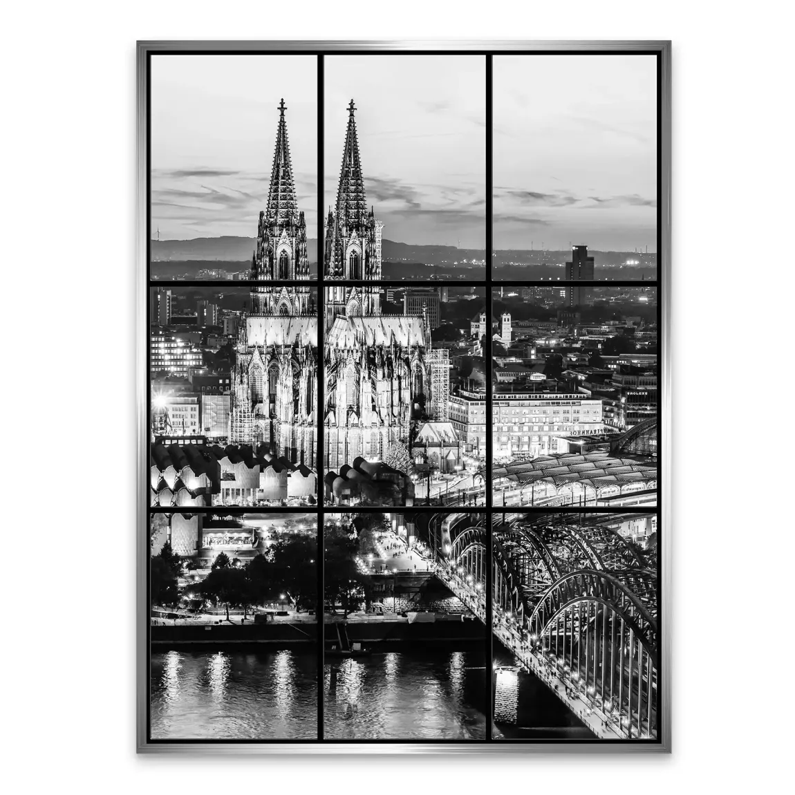 Köln Night Vision Alu Dibond Bild