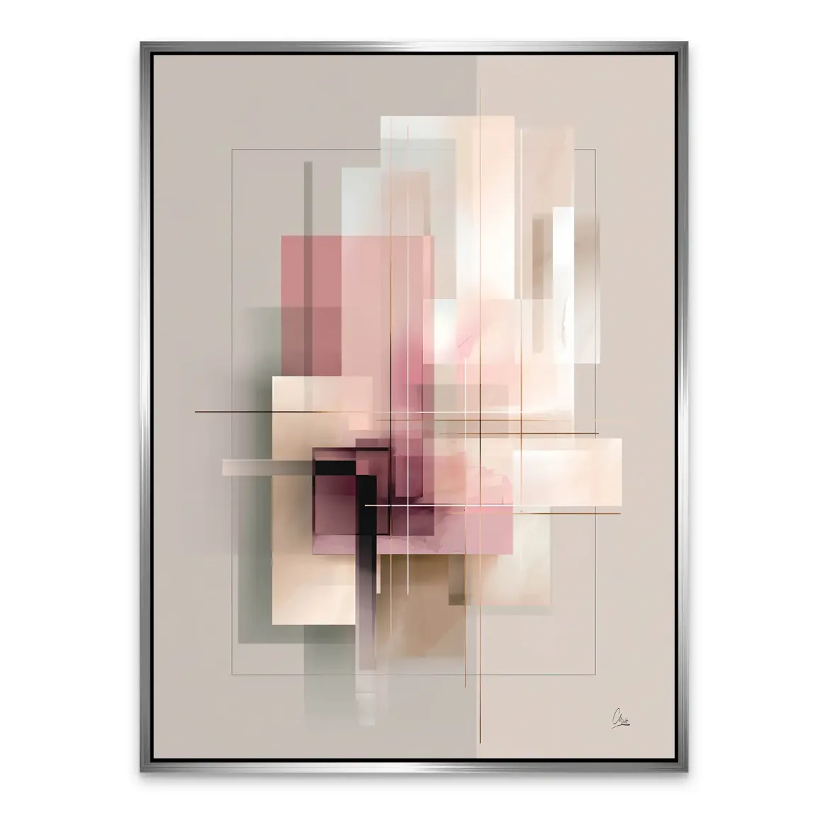 Soft Geometry Alu Dibond Bild