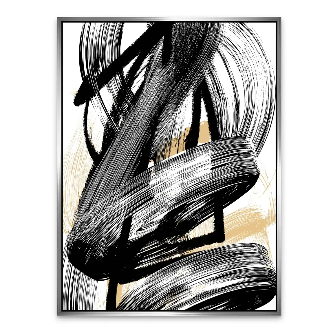 Black Motion Abstrakt Alu Dibond Bild