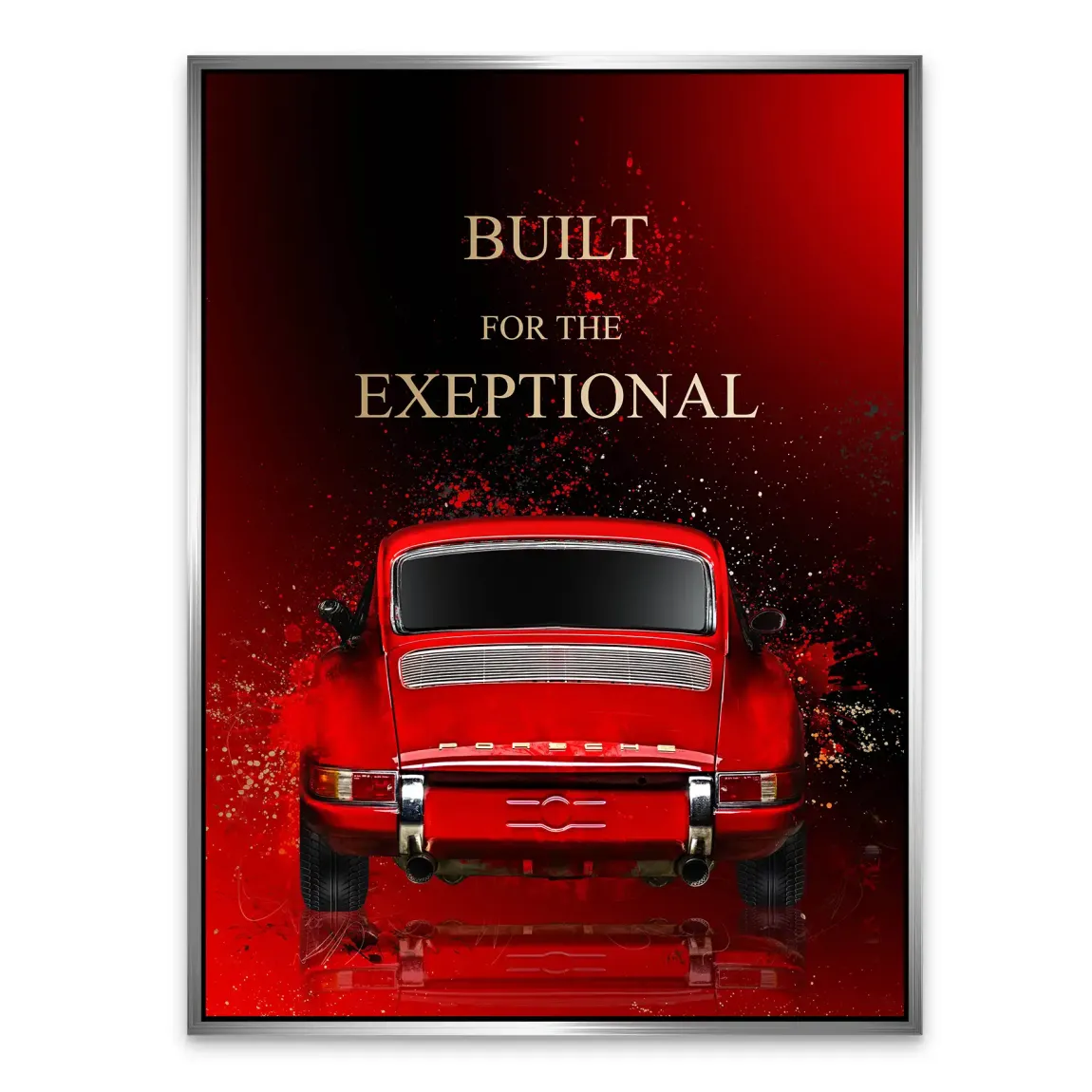 Red Legend 911 Retro Alu Dibond Bild