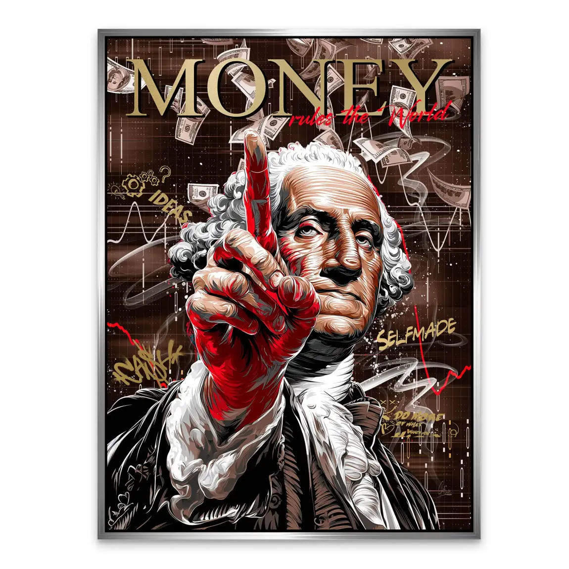 Money Vision Wallstreet Alu Dibond Bild