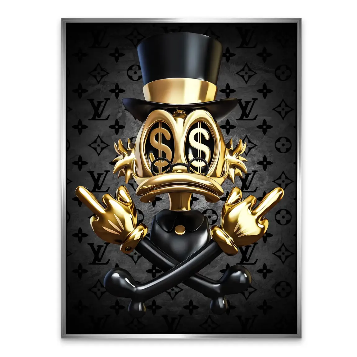 Money Skull Duck Alu Dibond Bild