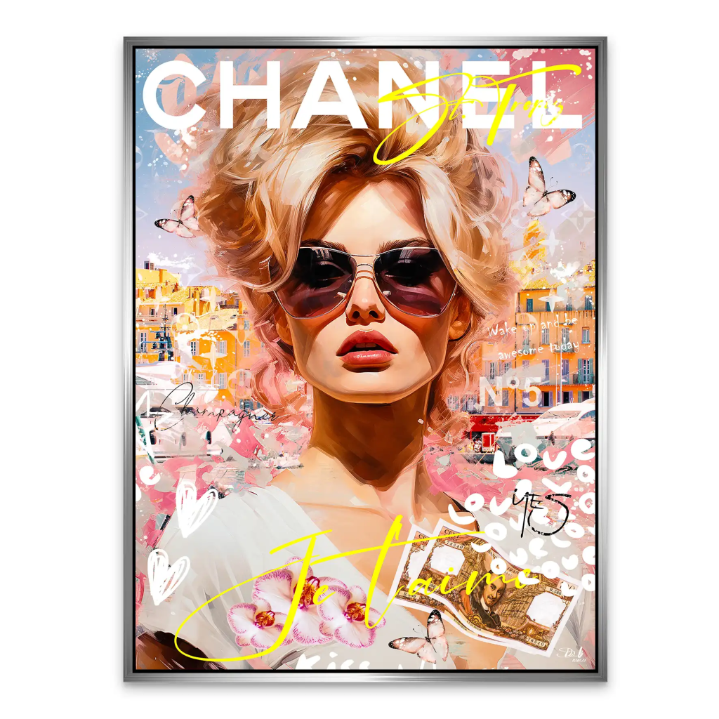 Pop Art Bardot JeTaime Aludibond Bild INGALERIE