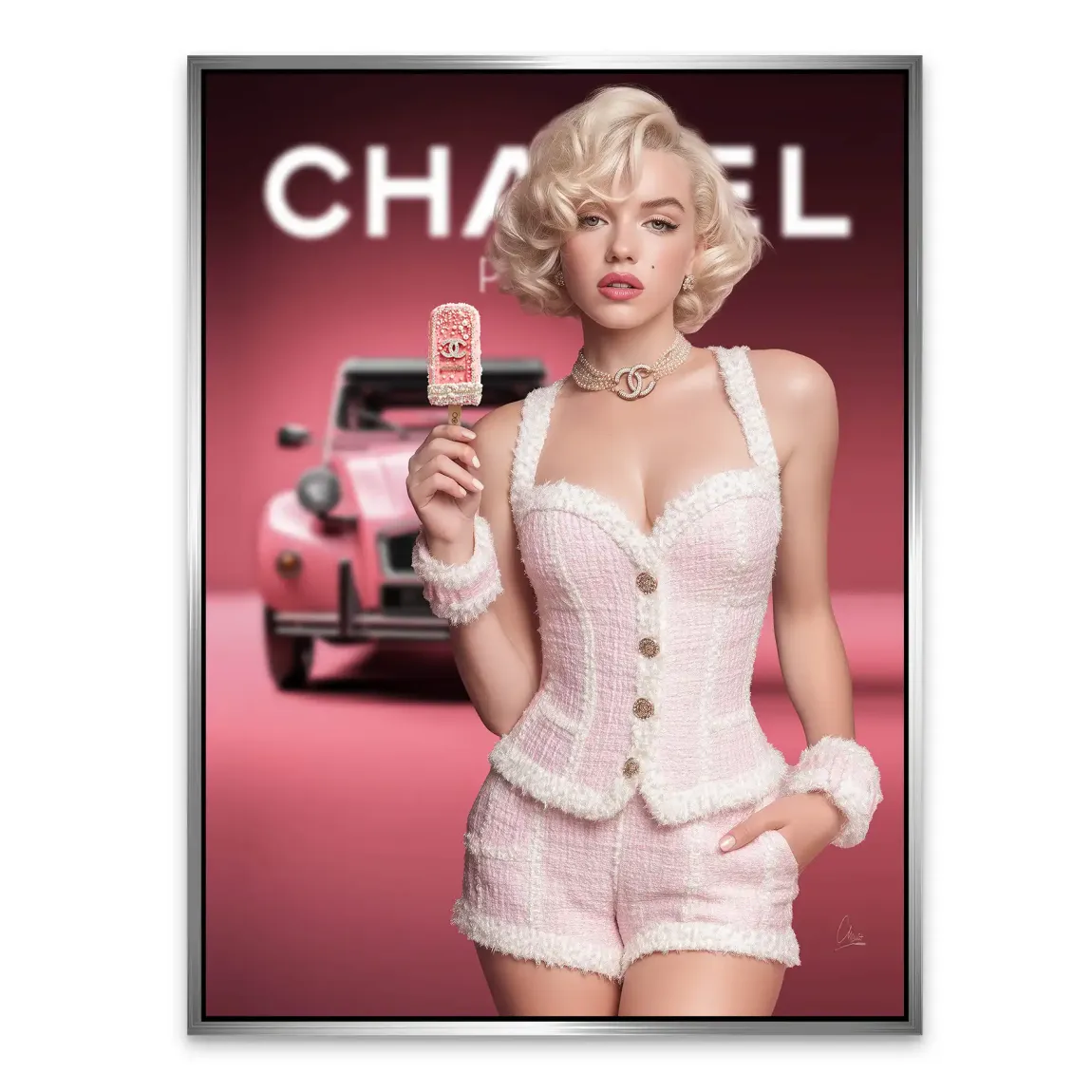 Pink Couture Marilyn Monroe Alu Dibond Bild