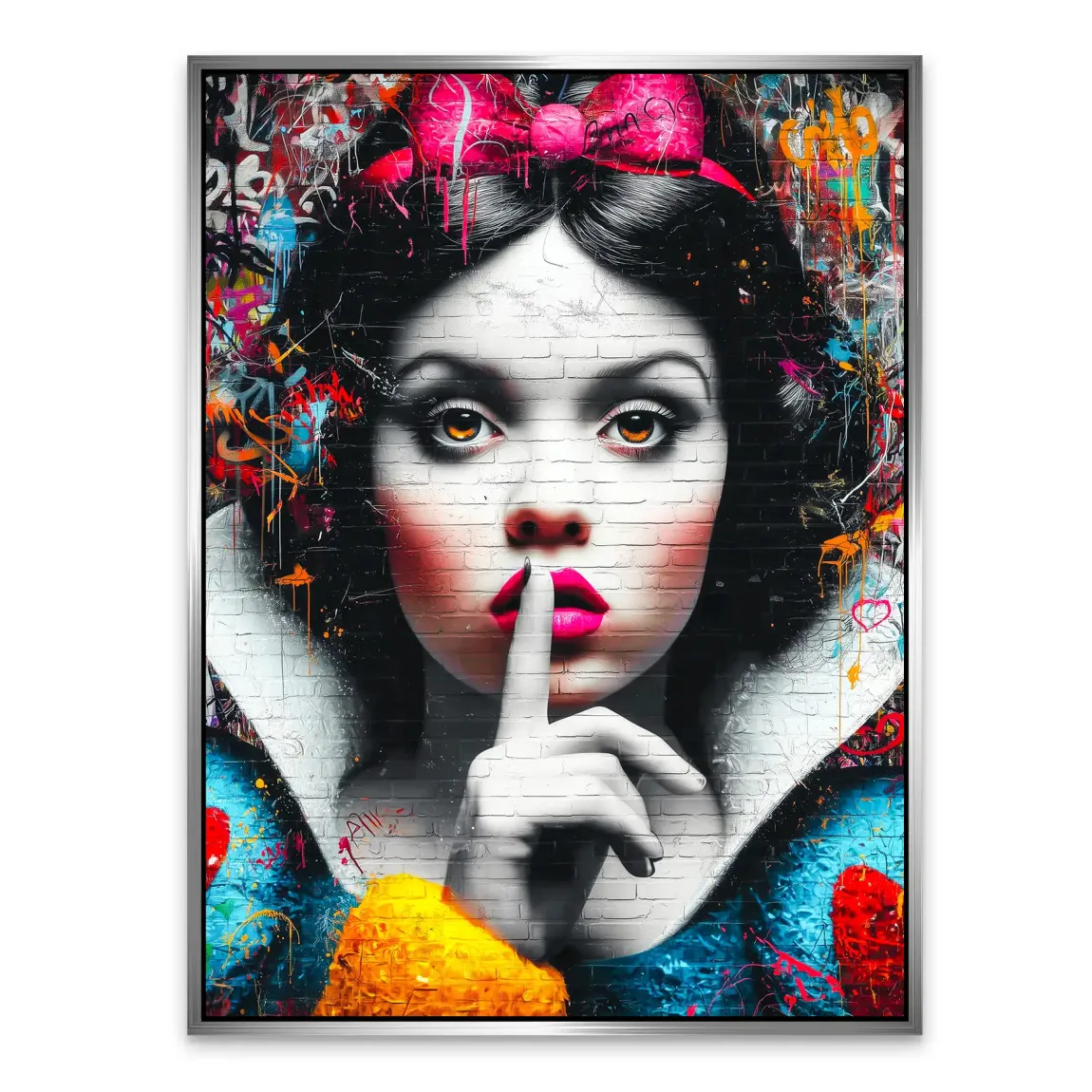 Schneewittchen Silent Pop Art Alu Dibond Bild