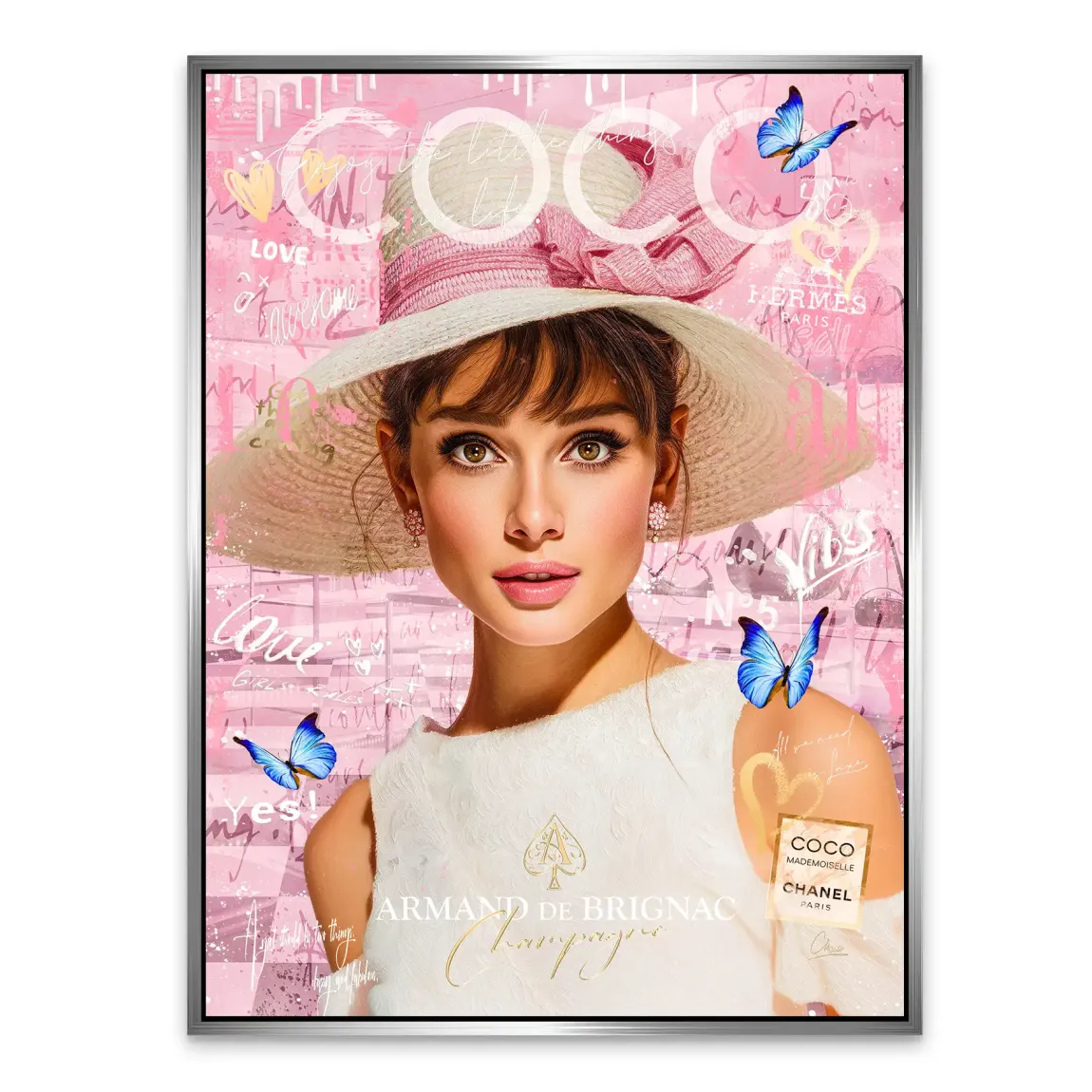 Audrey Hepburn Coco Armand Alu Dibond Bild INGALERIE