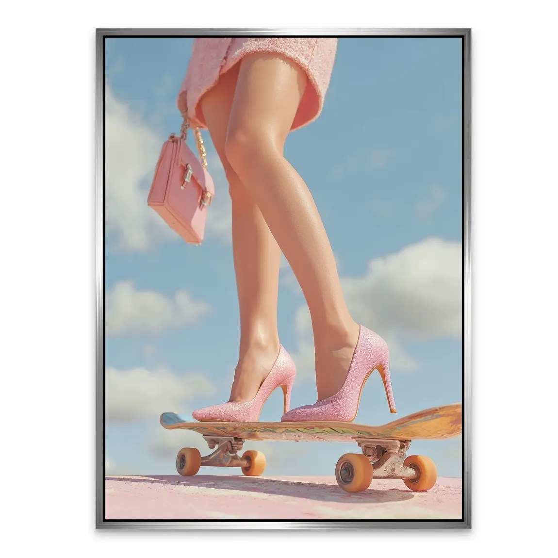 Pink Skate Alu Dibond Bild