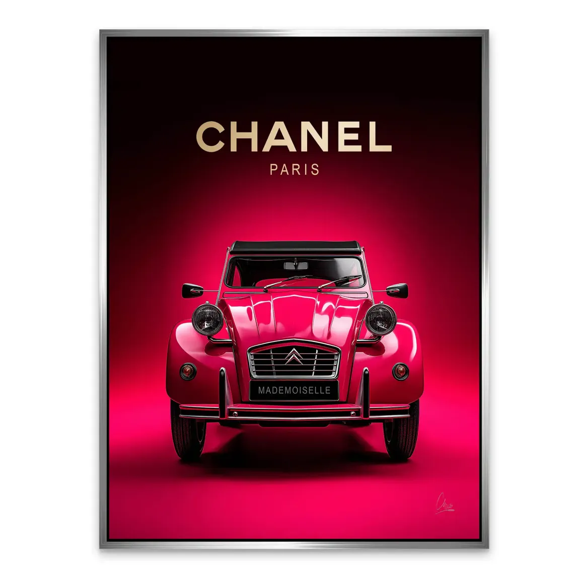 Mademoiselle Chic 2CV Alu Dibond Bild