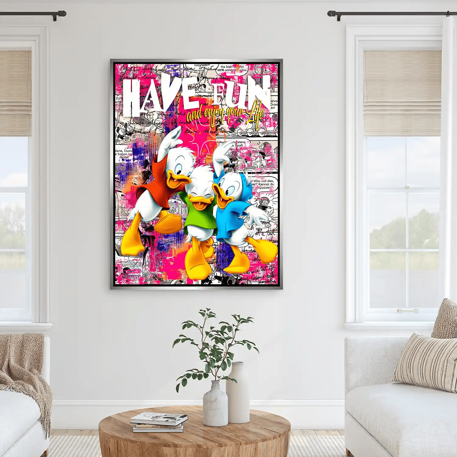 Duck Kids Pop Art AluDibond Bild INGALERIE