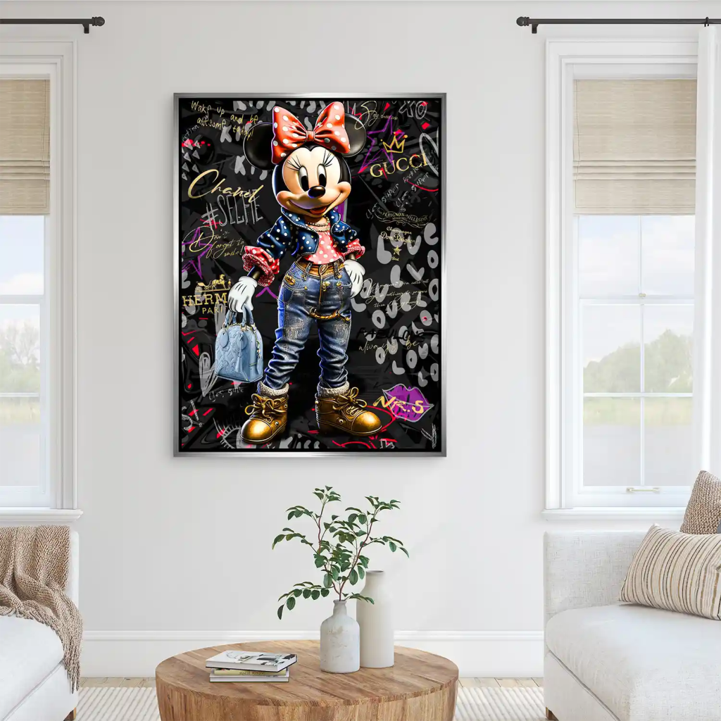 Minnie Maus Street Art Style AluDibond Bild INGALERIE