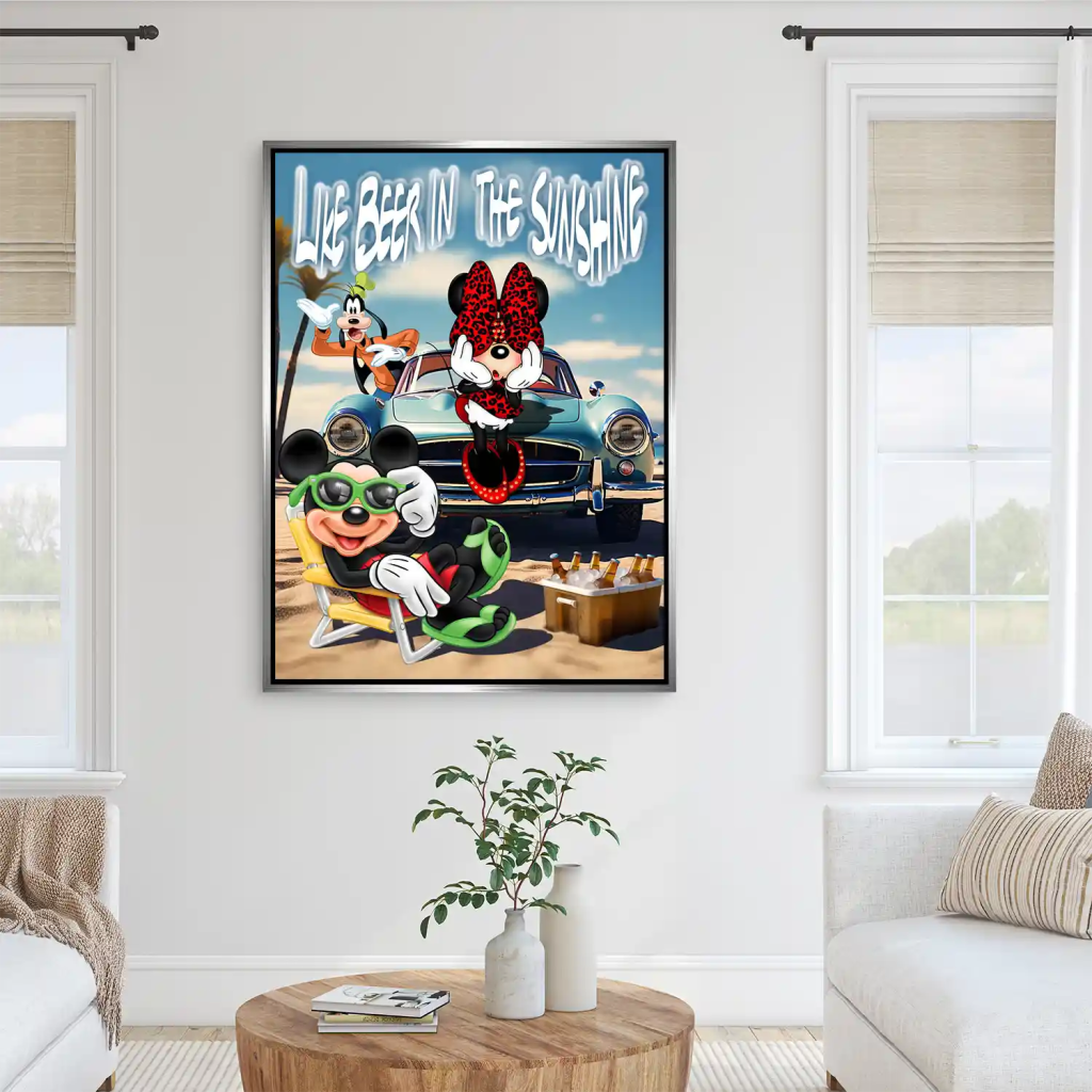 Micky & Minnie Maus like Beer AluDibond Bild INGALERIE