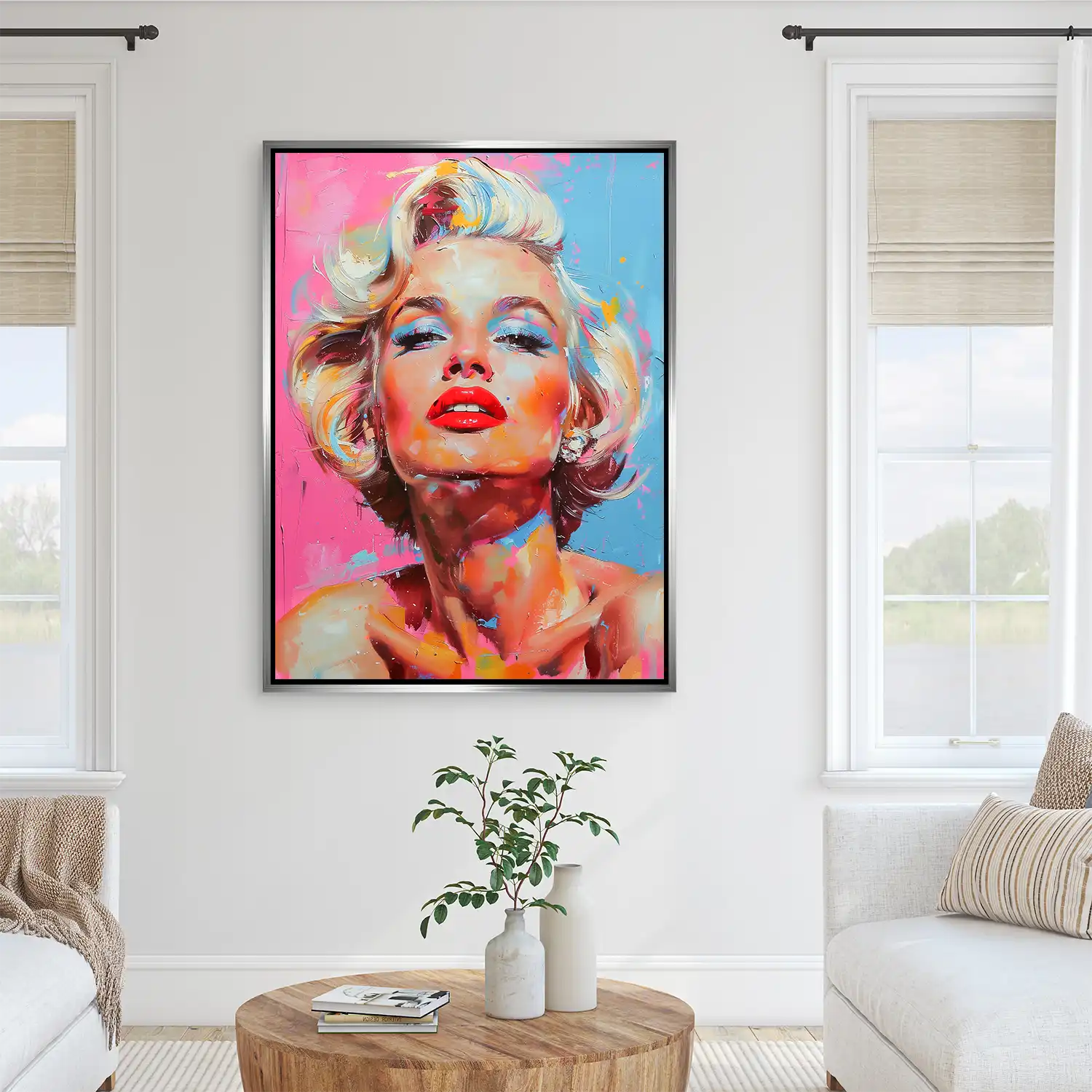 Marilyn Monroe Color Style AluDibond Bild INGALERIE