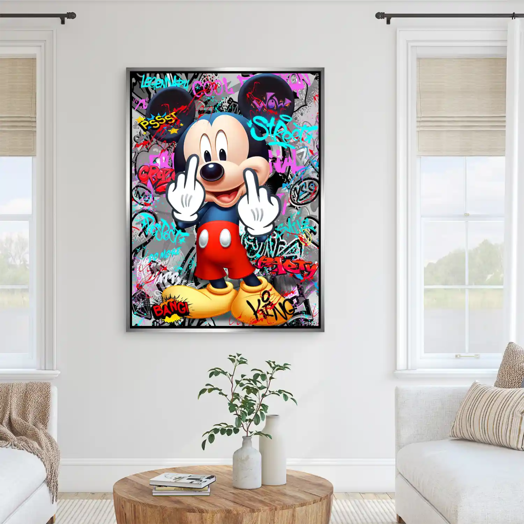Micky Street Art Style AluDibond Bild INGALERIE