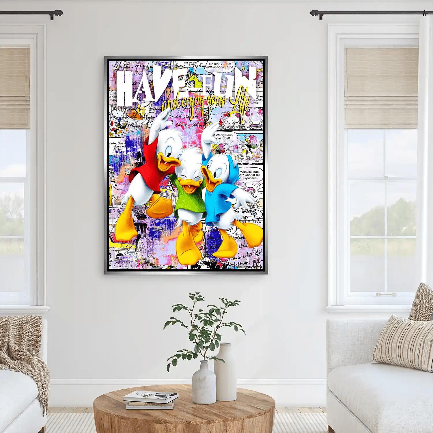 Duck Kids Nr.2 Pop Art AluDibond Bild INGALERIE