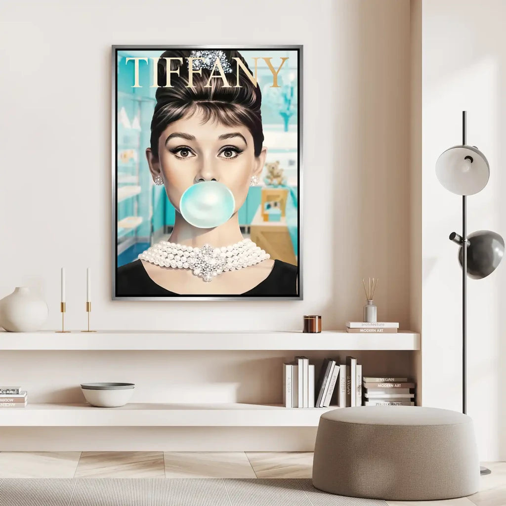 Audrey Bubble Gum AluDibond Bild INGALERIE