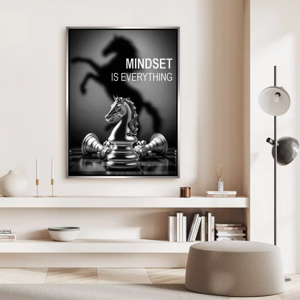 Motivation Schachfigur AluDibond Bild INGALERIE