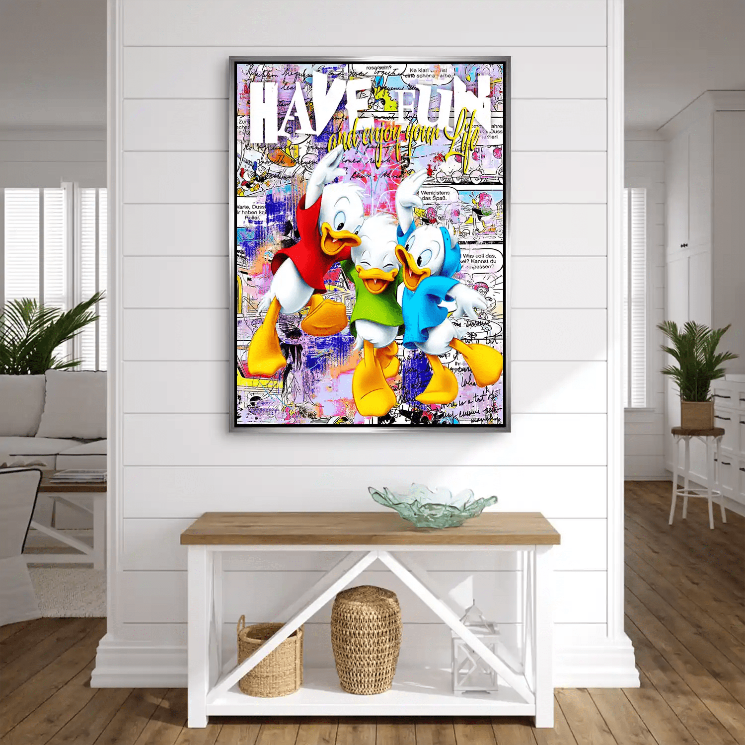 Duck Kids Nr.2 Pop Art AluDibond Bild INGALERIE