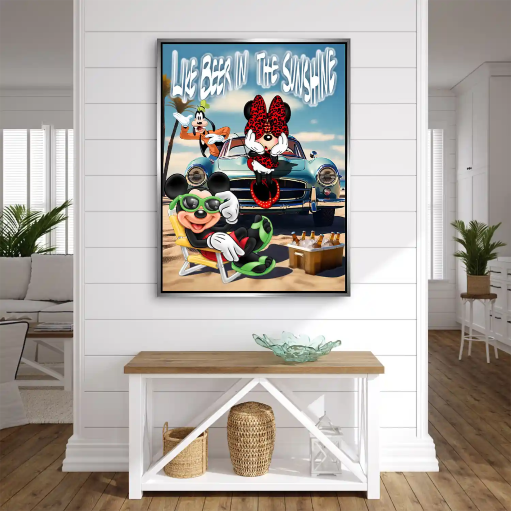 Micky & Minnie Maus like Beer AluDibond Bild INGALERIE