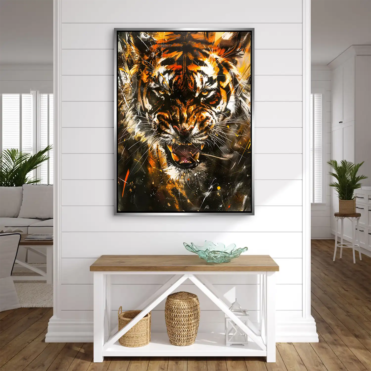 Tiger Abstrakt AluDibond Bild INGALERIE
