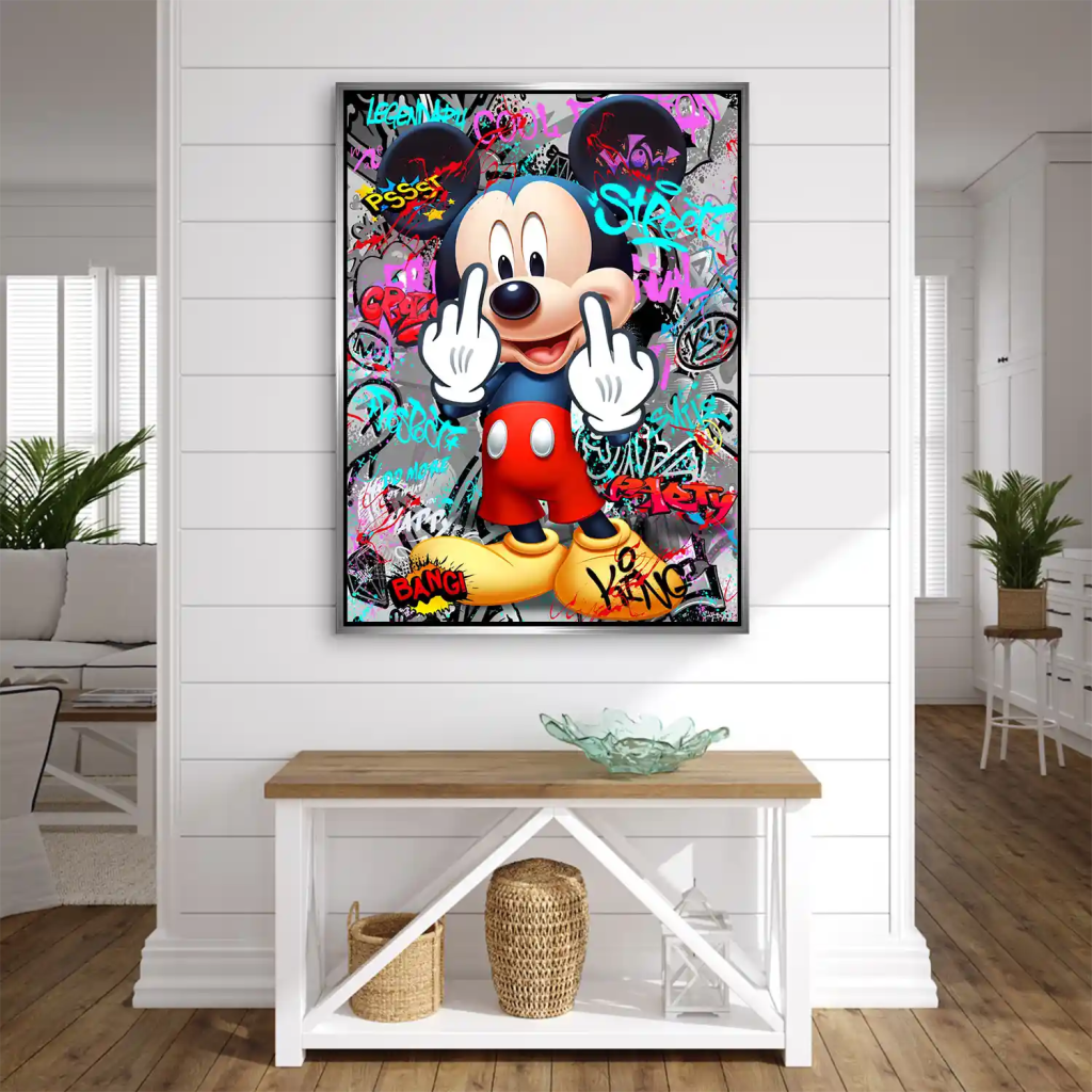 Micky Street Art Style AluDibond Bild INGALERIE