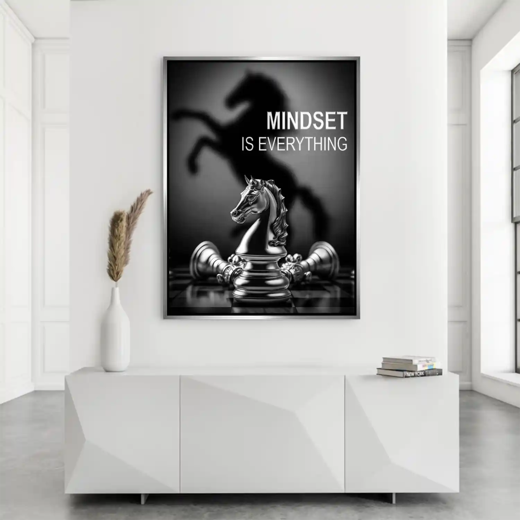 Motivation Schachfigur AluDibond Bild INGALERIE