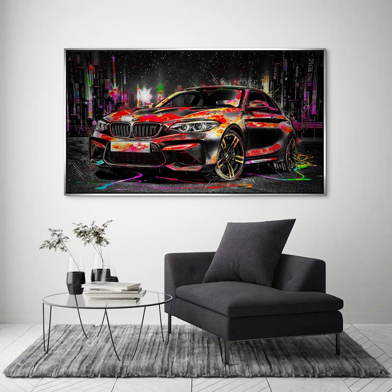 BMW M2 Pop Art Style Alu Gebürstet INGALERIE