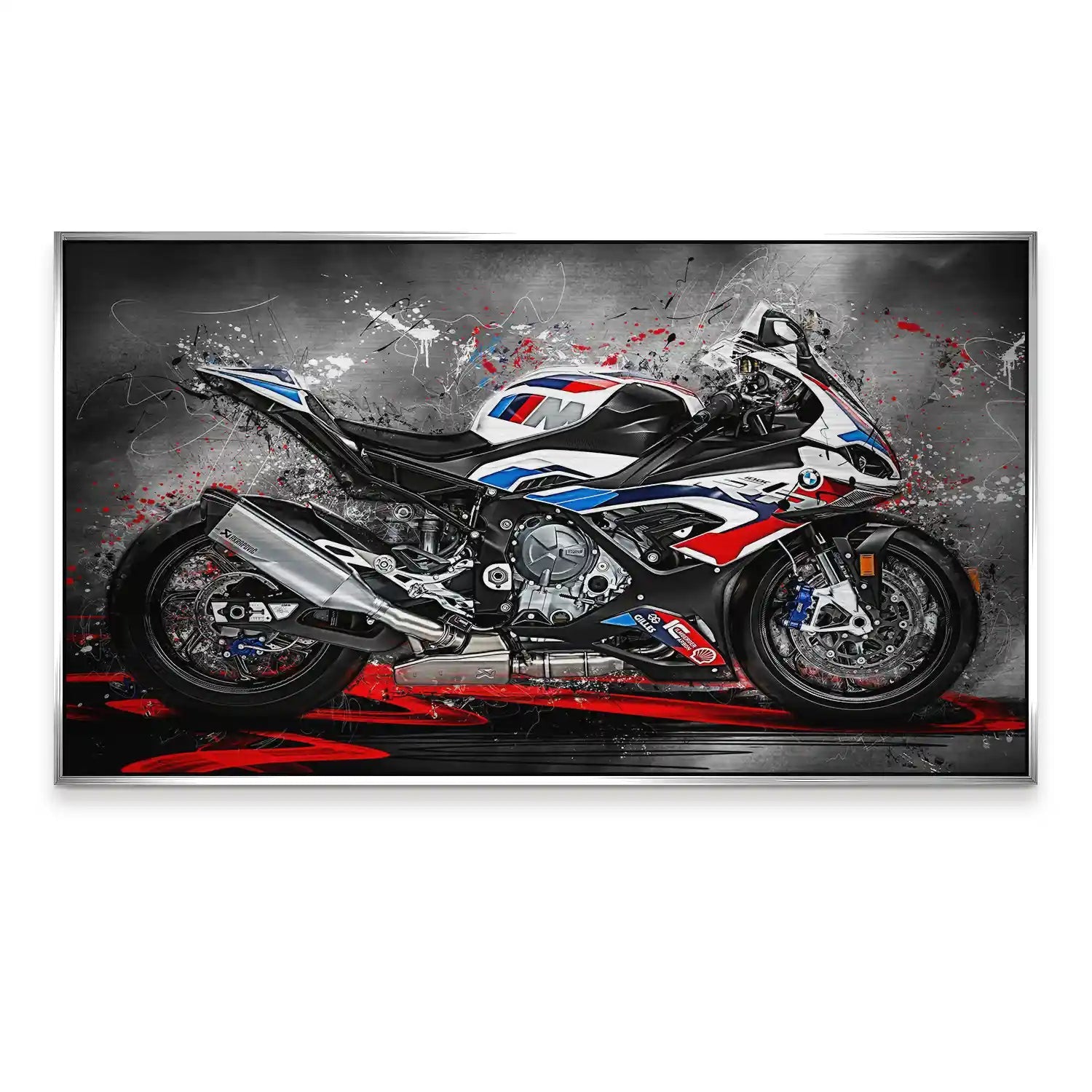 BMW M1000 Motorrad Abstrakt Style Alu Gebürstet INGALERIE