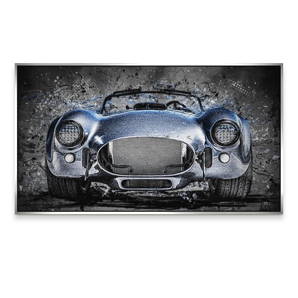 AC Cobra Abstrakt Blue Alu Gebürstet Bild INGALERIE