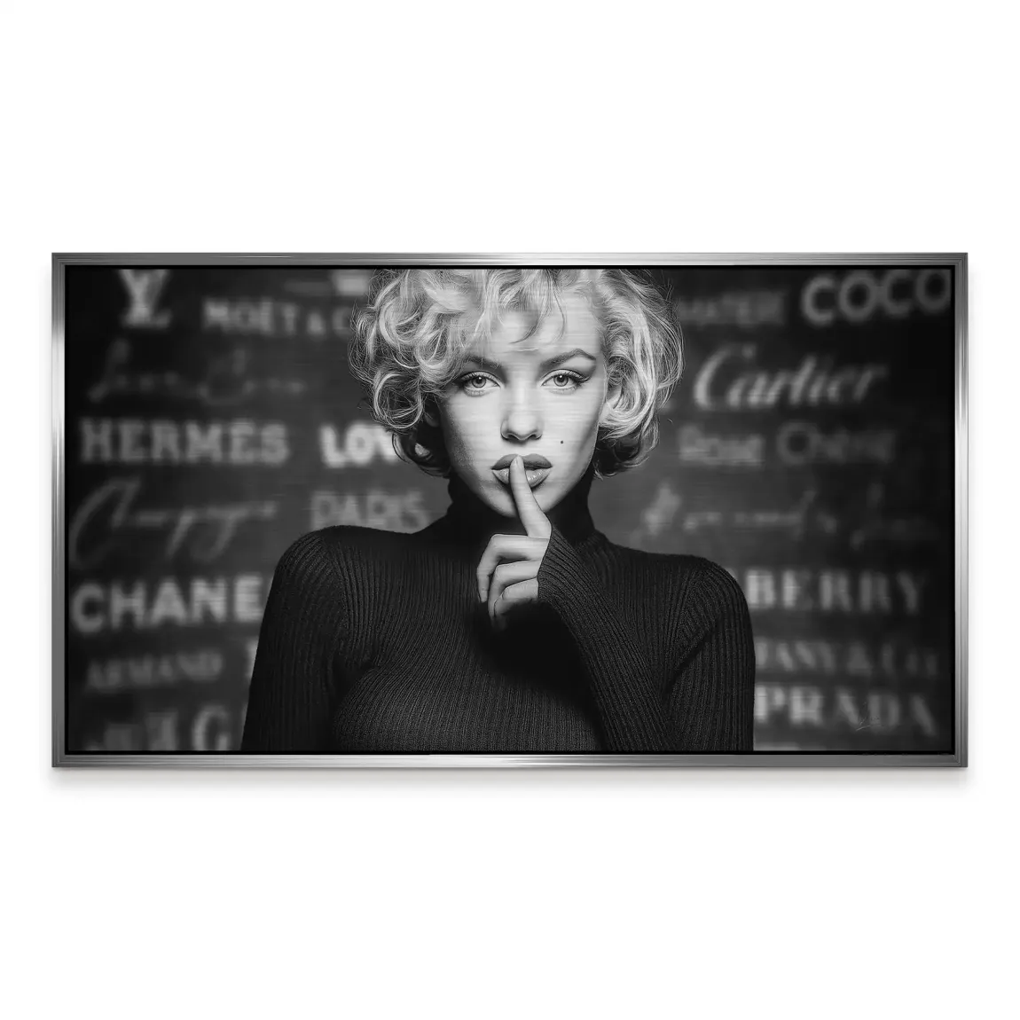 Marilyn Monroe Black Secret Alu Gebürstet