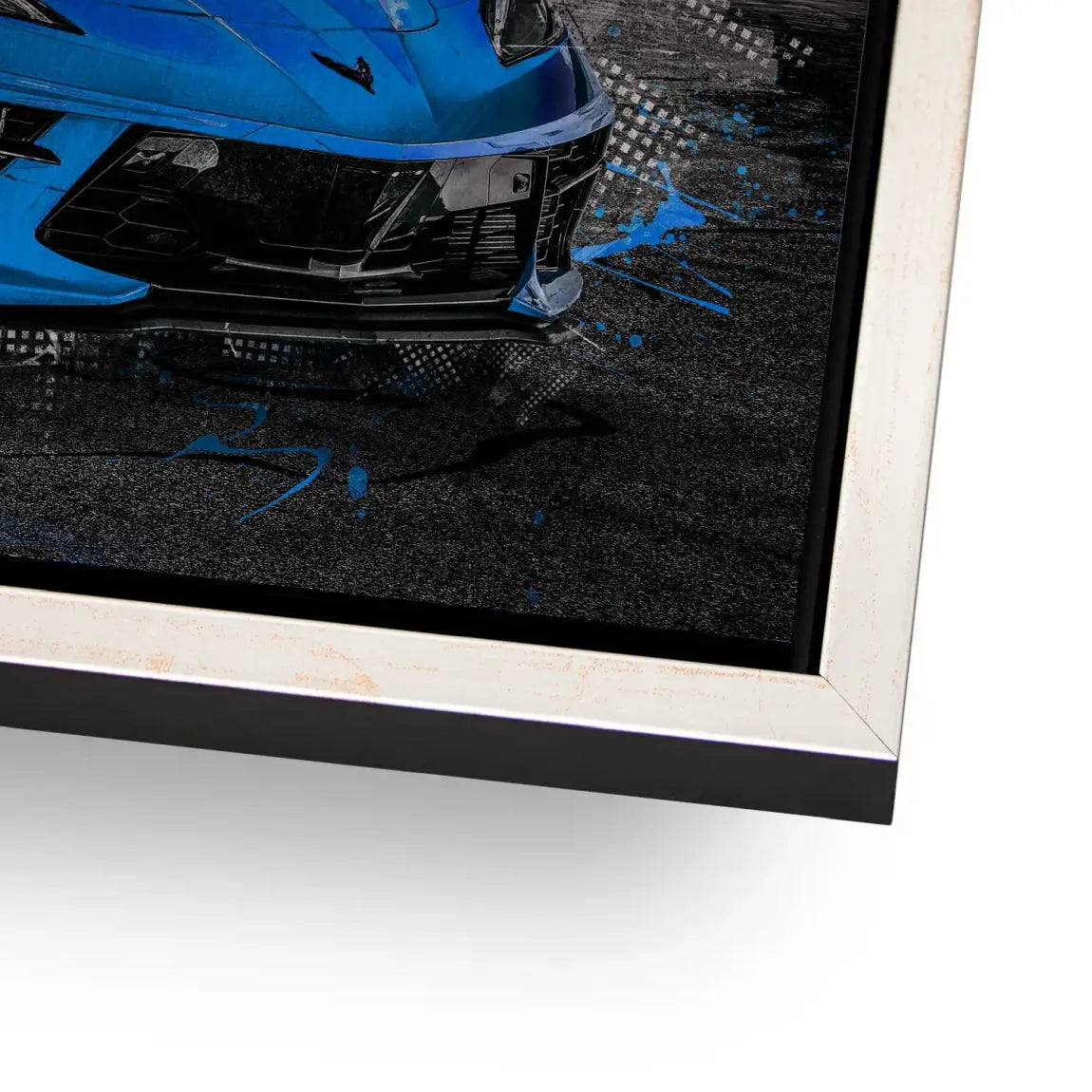 Corvette C8 Abstrak Blue Style Alu Gebürstet INGALERIE