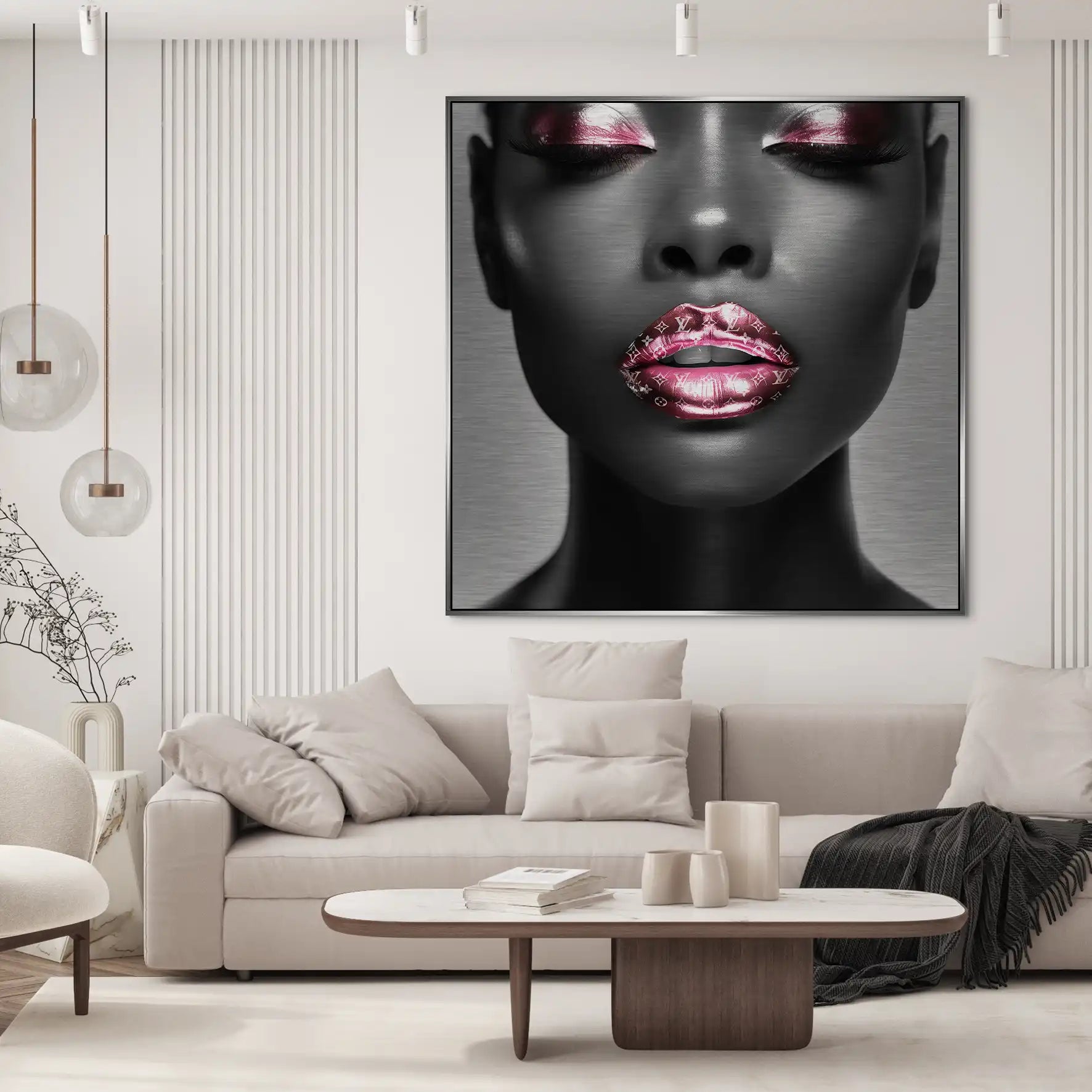 Louis Lips Art Alu Gebürstet INGALERIE